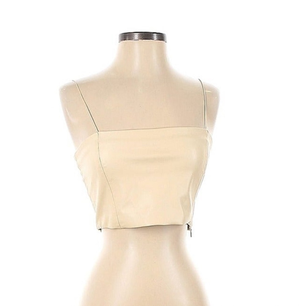 Zara Beige Leather Top